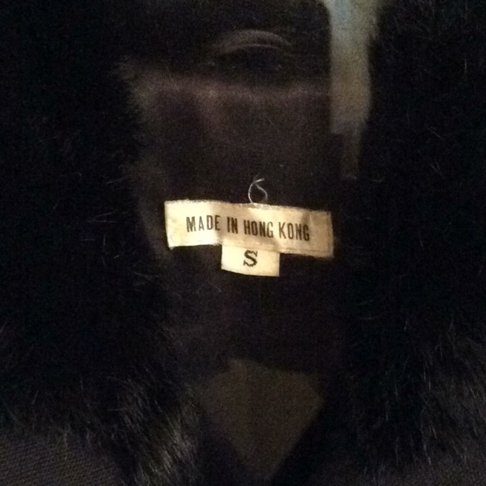 Vintage Black Rabbit Fur Jacket Or Vest - Picture 3 of 9